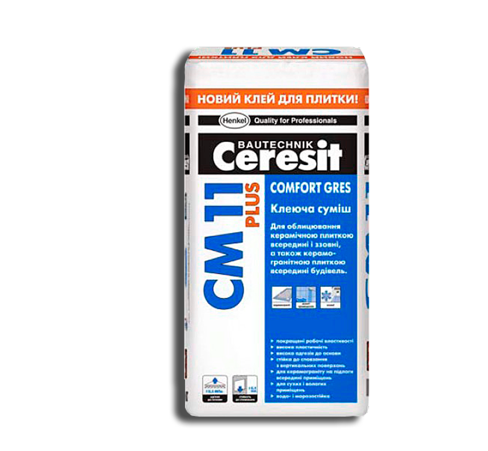 Клей для плитки Ceresit CM-11 PLUS 25 кг
