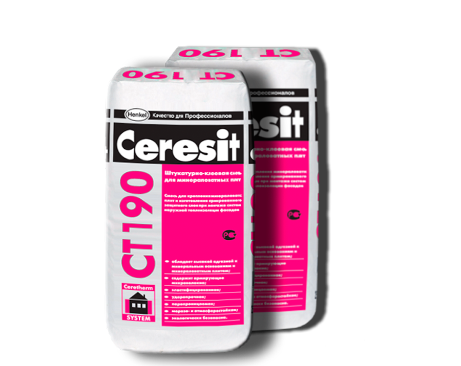 Клей для минваты Ceresit CT-190 25 кг