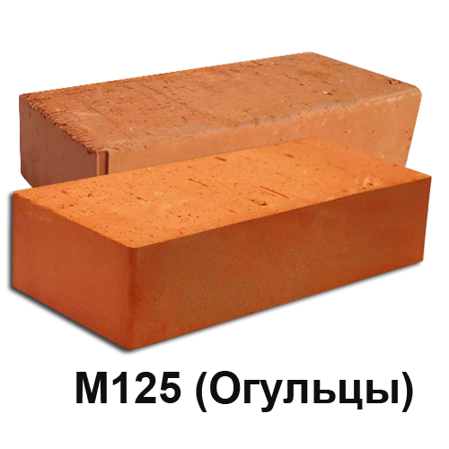 Кирпич красный М125 (Огульцы)